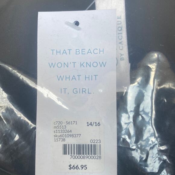 Lane Bryant black Woven Dolman Cover-Up - Picture 6 of 7